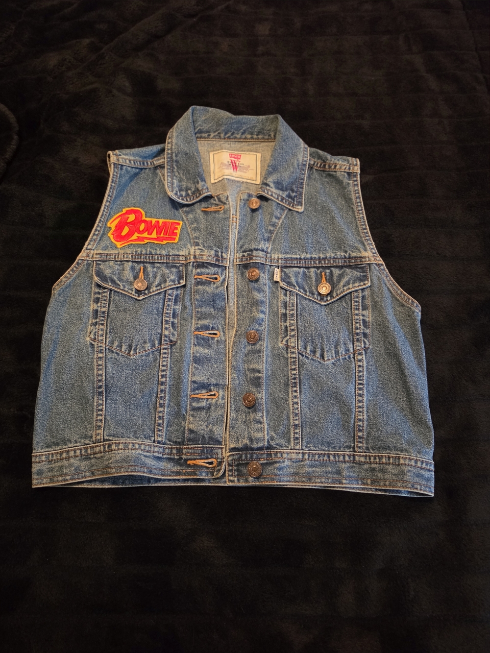 Vintage 90s Levi’s Custom David Bowie Denim Vest